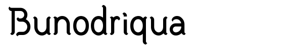 Bunodriqua font
