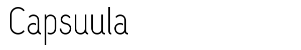 Capsuula font