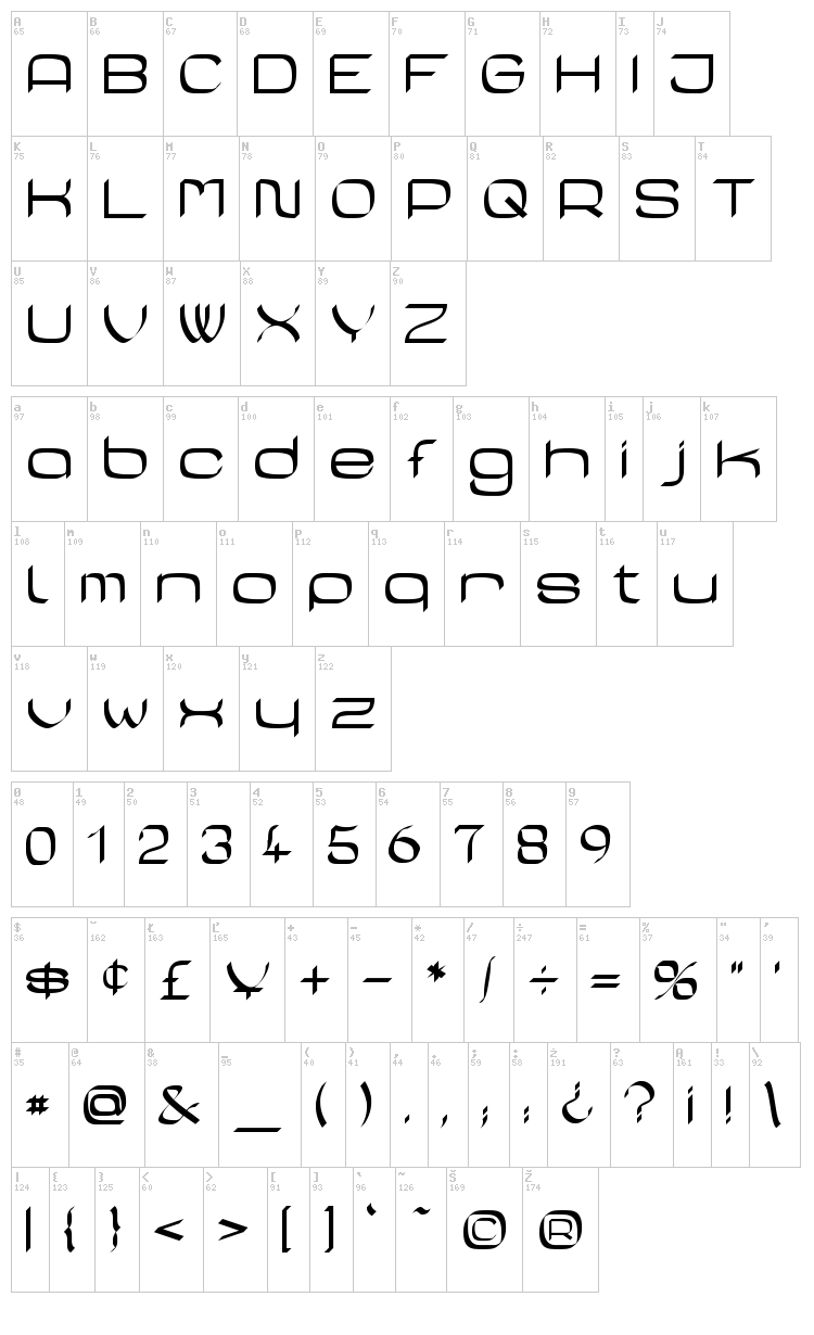 Casa Sans font map