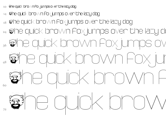 Catman font waterfall
