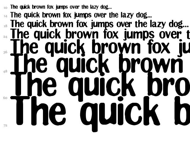 Clingy font waterfall