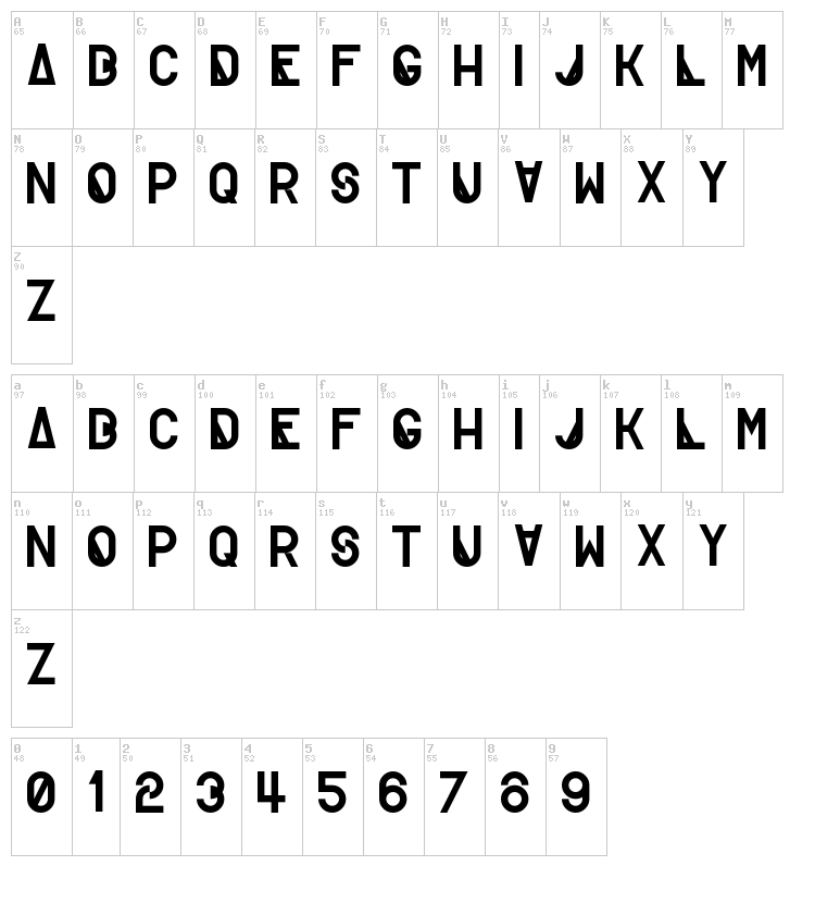 Creatif font map