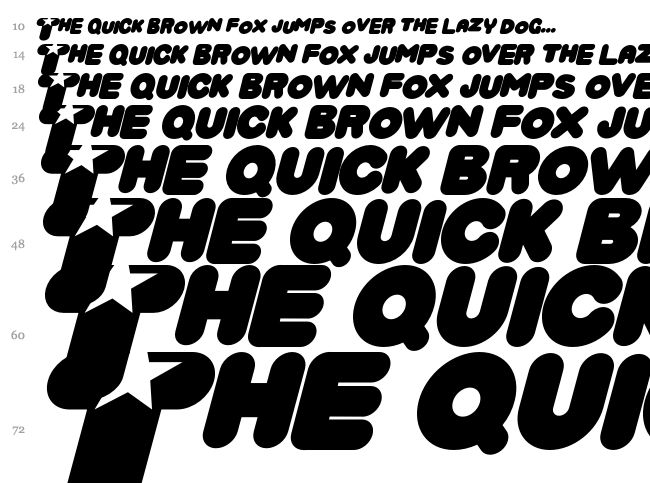 Crystal Universe font waterfall