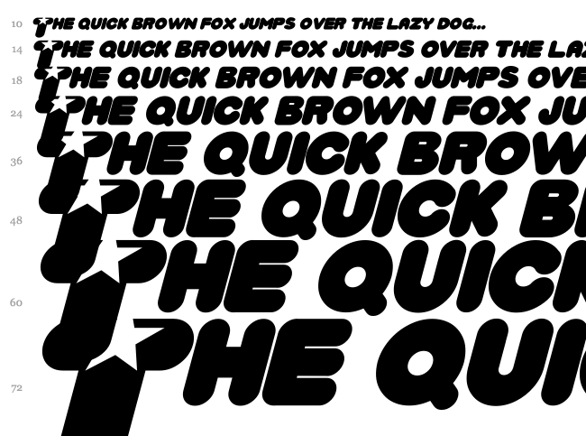 Crystal Universe font waterfall