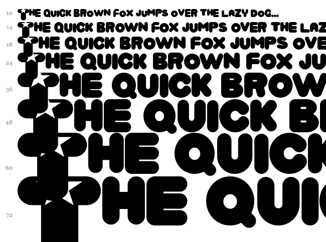 Crystal Universe font waterfall