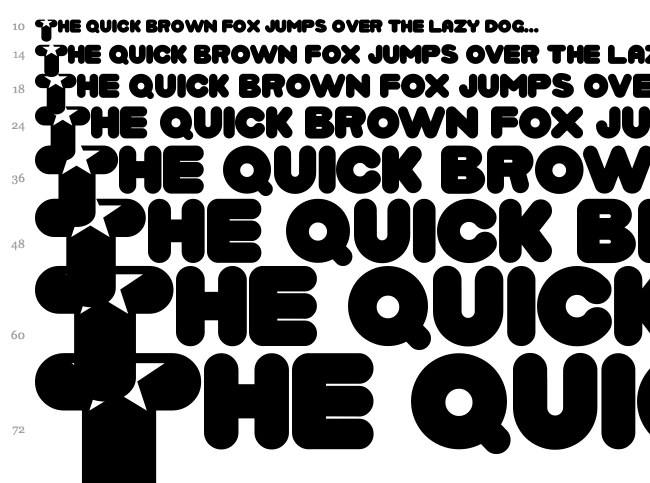 Crystal Universe font waterfall