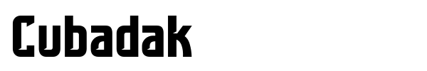Cubadak font