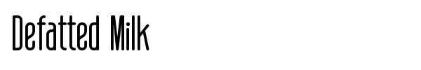 Defatted Milk font