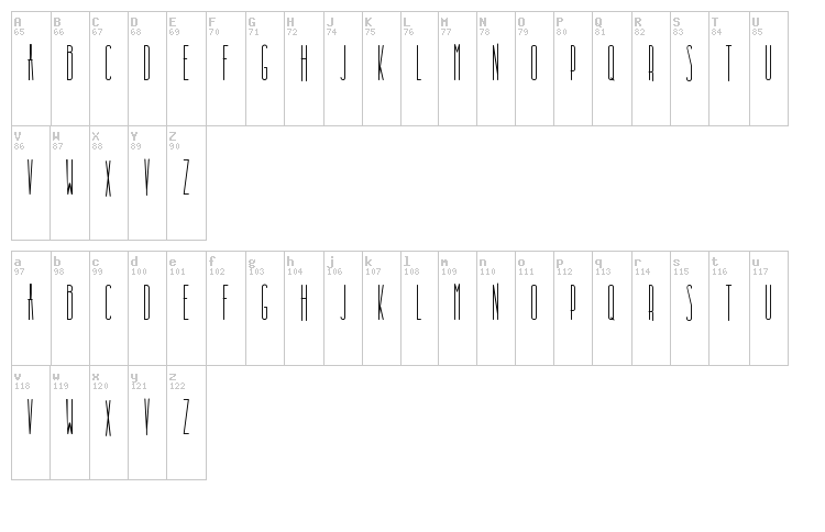 Dooodleista font map