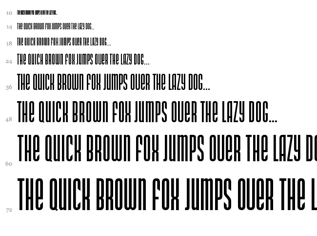 DS Narrow font waterfall