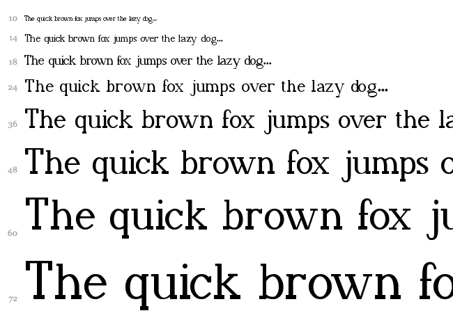 Fafers Irregular Serif font waterfall