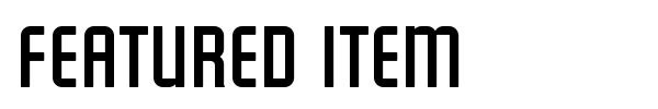 Featured Item font