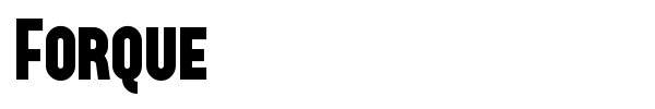 Forque font