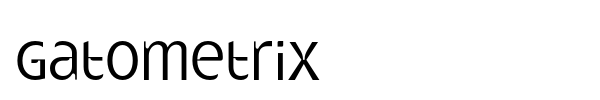Gatometrix font preview