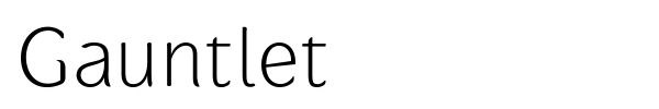 Gauntlet font