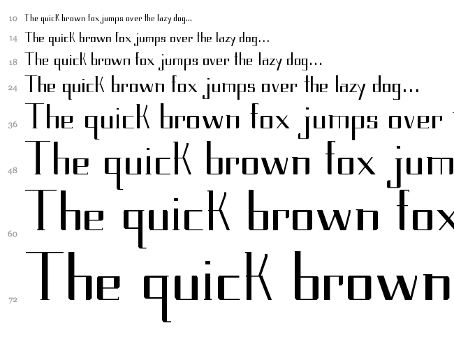 Gavetica font waterfall