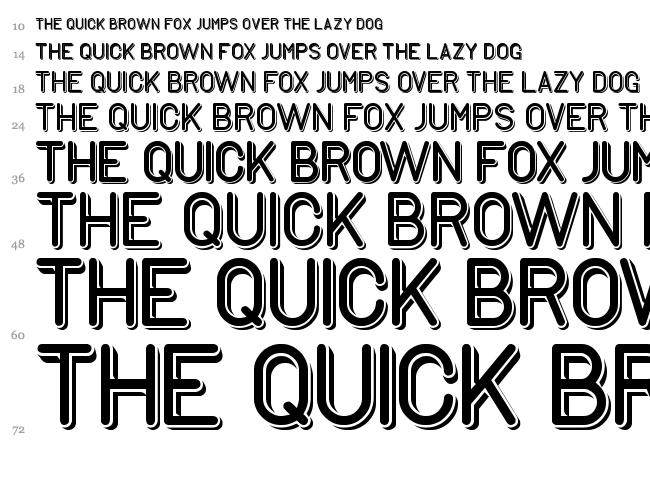 Generation font waterfall