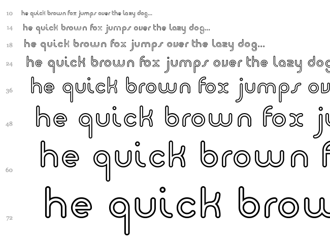 Giro font waterfall