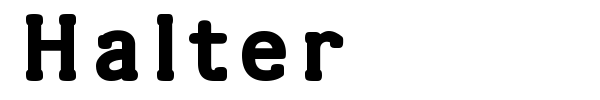 Halter font