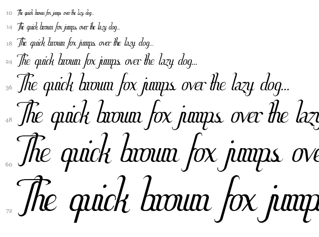 Hitalica font waterfall