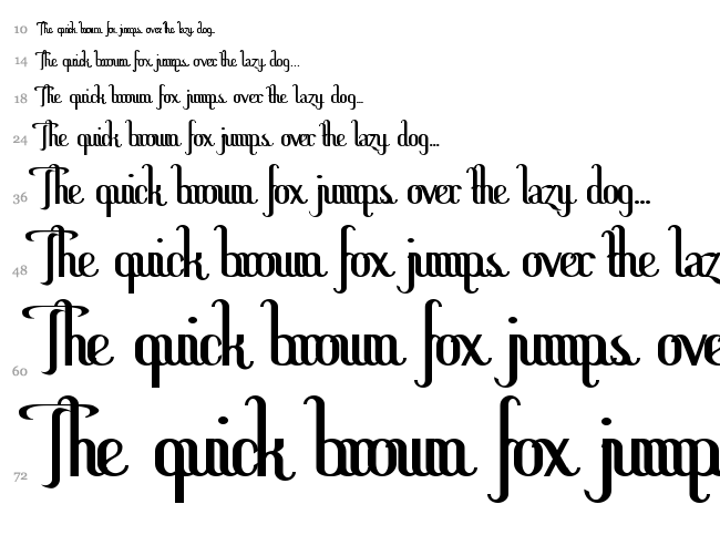 Hitalica font waterfall