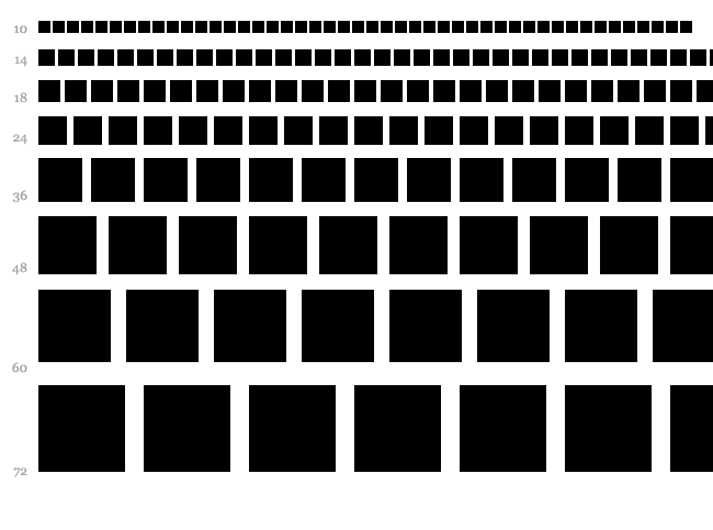 Homeblock font waterfall