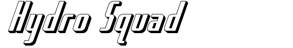 Hydro Squad font preview