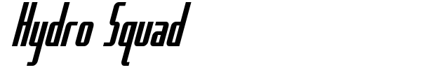 Hydro Squad font preview