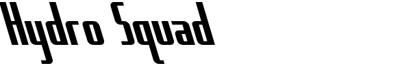 Hydro Squad font preview