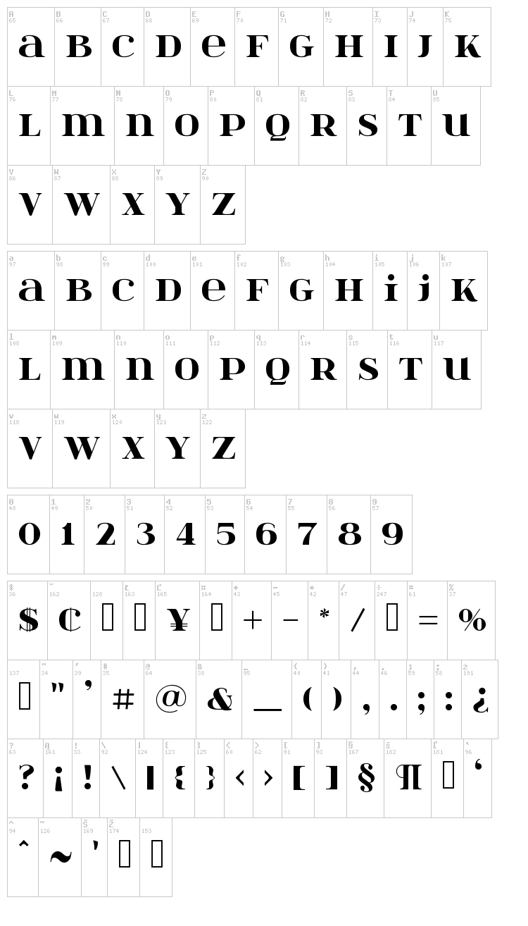itsadzoke font map