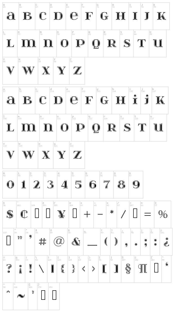 itsadzoke font map