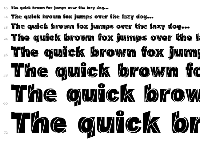 J.M. Nexus Grotesque font waterfall