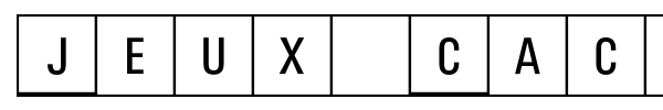 Jeux Cache font