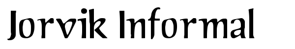 Jorvik Informal font preview