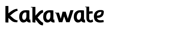 Kakawate font
