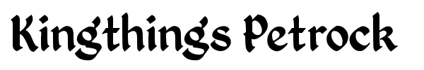 Kingthings Petrock font