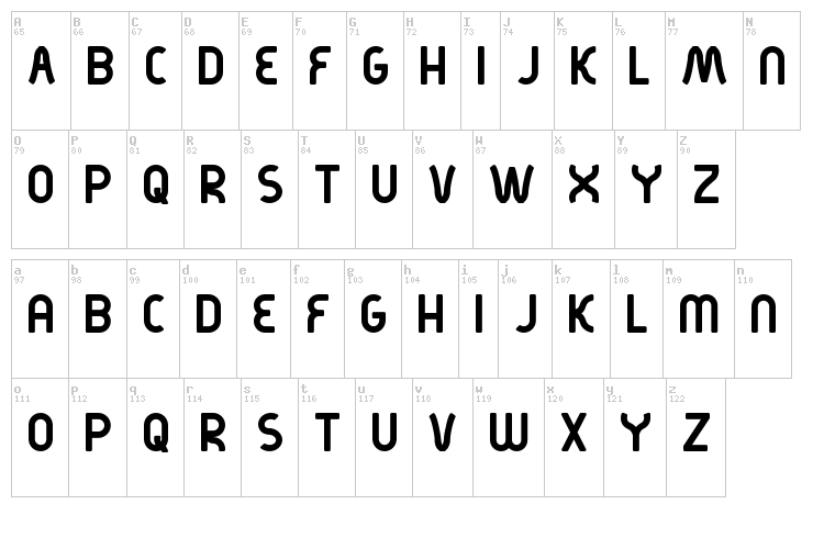 Kirschbaum font map
