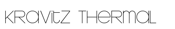 Kravitz Thermal font preview