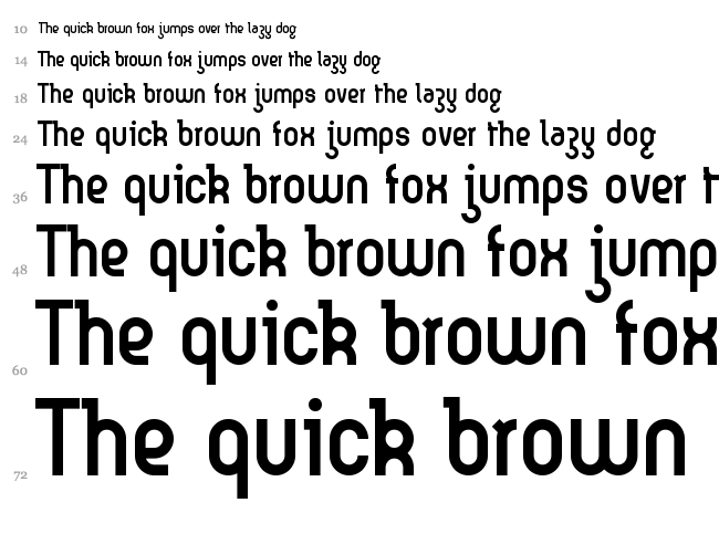 Kyma font waterfall