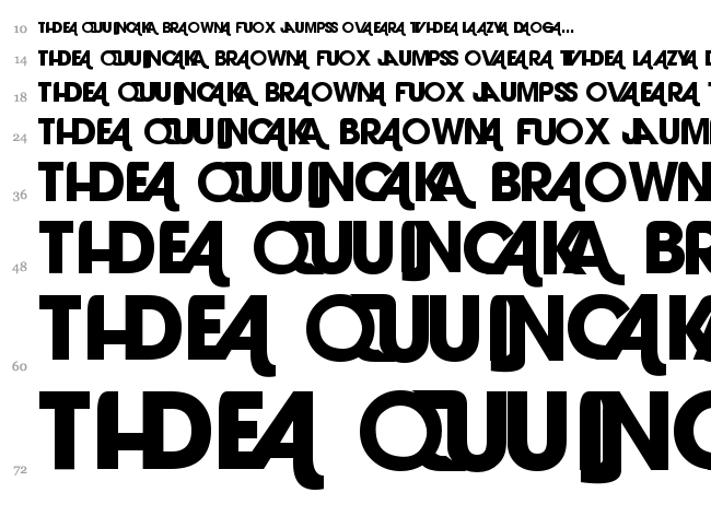 Laranjha Pro font waterfall