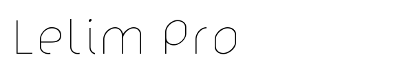 Lelim Pro font preview
