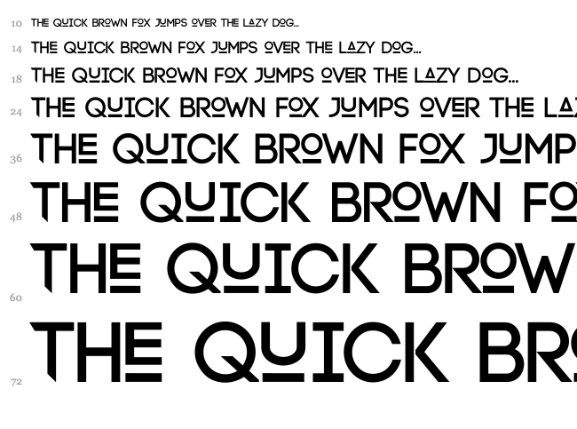 Lexlox font waterfall