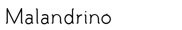 Malandrino font