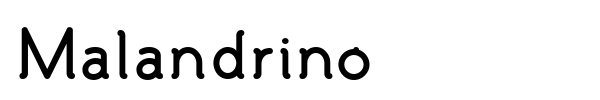 Malandrino font preview
