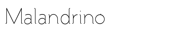 Malandrino font preview