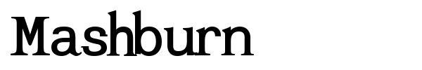 Mashburn font