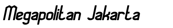Megapolitan Jakarta font preview