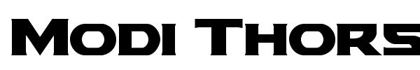 Modi Thorson font preview