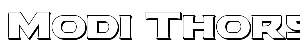 Modi Thorson font preview