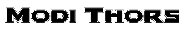 Modi Thorson font preview